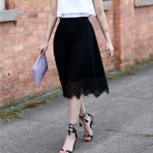 NWT ♡ H&M Lace Black Skirt